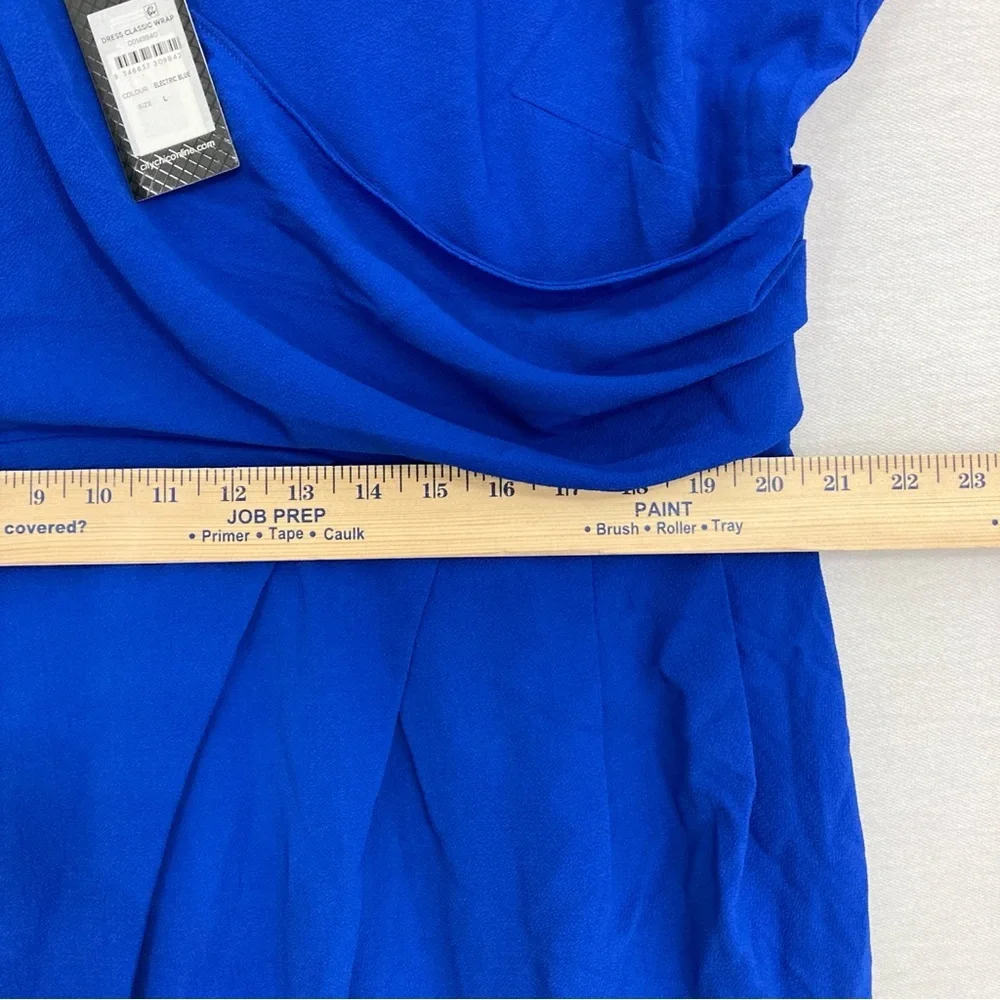 City Chic Blue Draped Dress - Picture 7 of 11